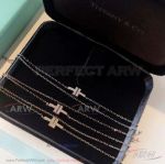 AAA Tiffany And Co T Two Diamond Necklace - 925 Silver 